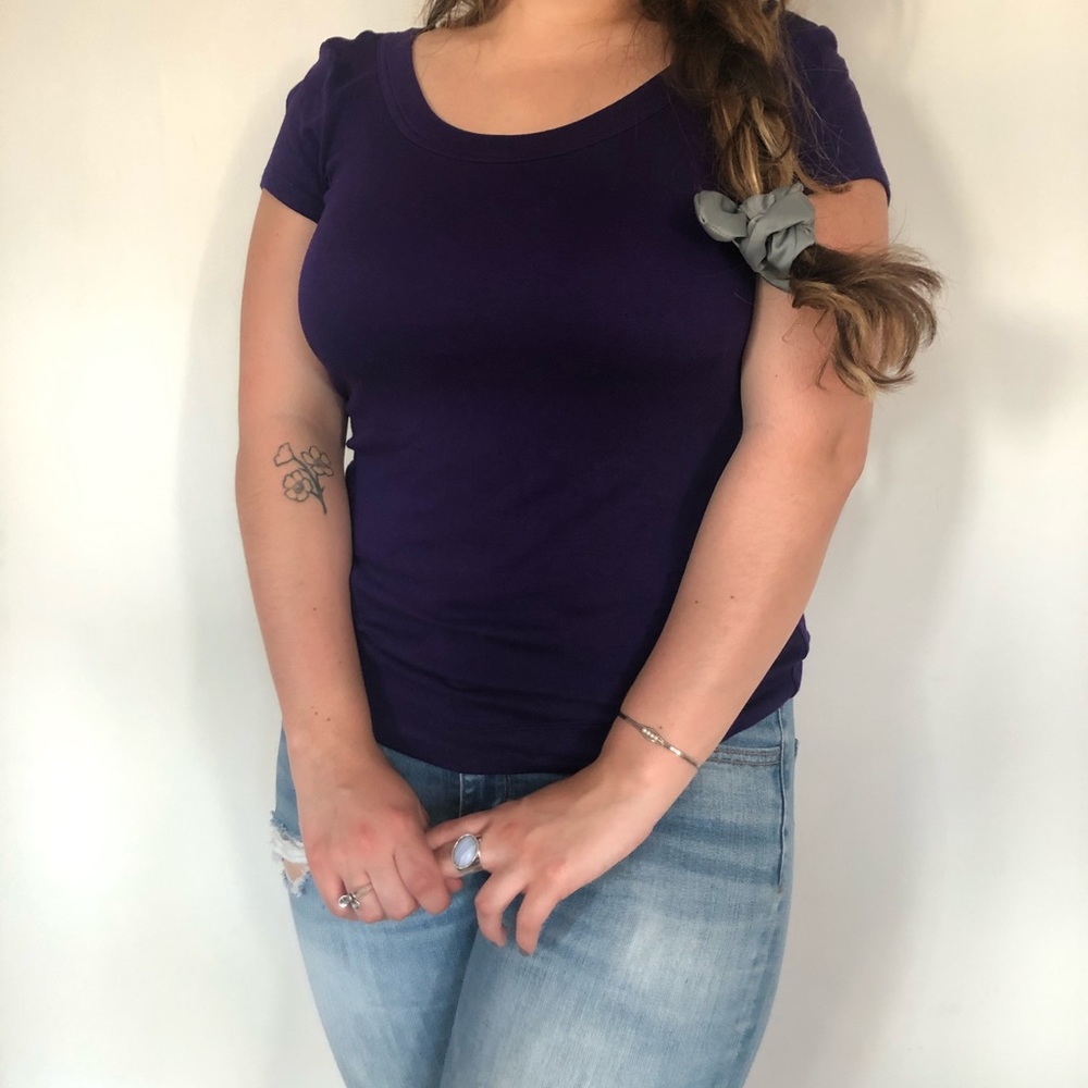 Purple T-Shirt Blouse (The Limited)